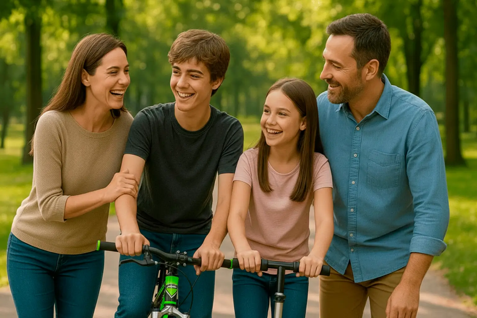Adolescente sorrindo em família - Meu Filho Fora do Quarto